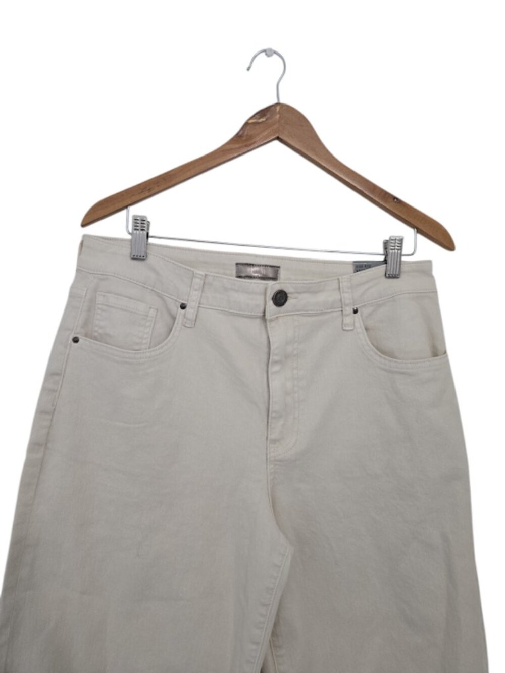 KUT from The KLOTH Ashley Slouchy Barrel Jeans High Rise Cream Size 10  NWT - Picture 3 of 11
